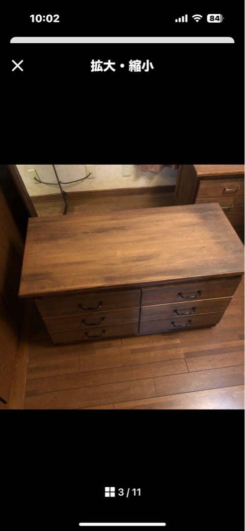 よっちです。檜無垢　机　ローチェストのセット