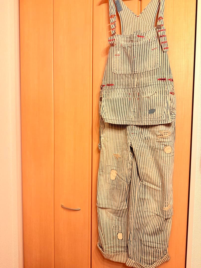 レッドリーチェ　ヒッコリー デニムオーバーオール