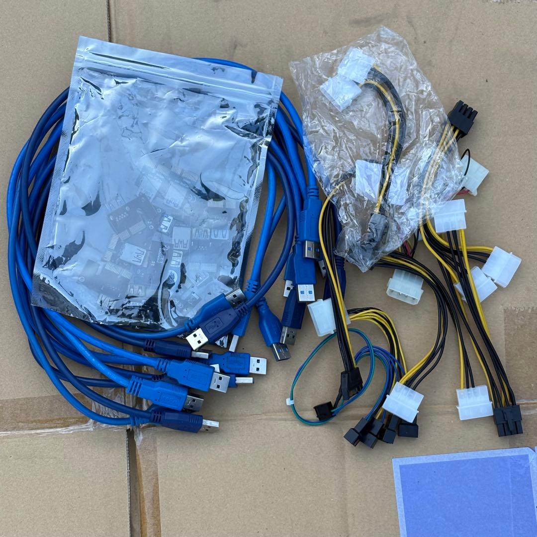 未確認中心 PCIE 1X to 16X ライザーカード 36セット ケーブル等