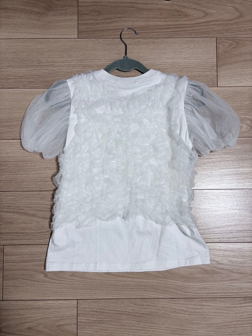 トップス CLANE TULLE VEST LAYERED TOPS 1