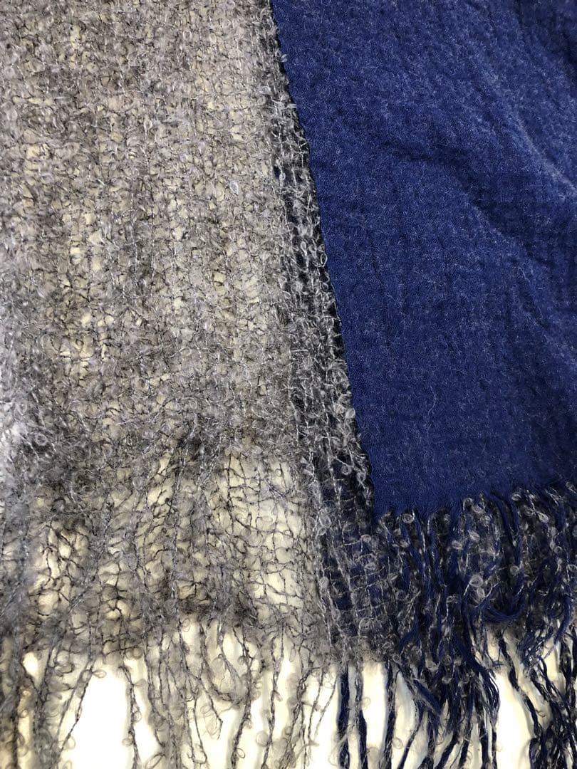 Rocky yamamoto ウール 切替 ストール マフラー