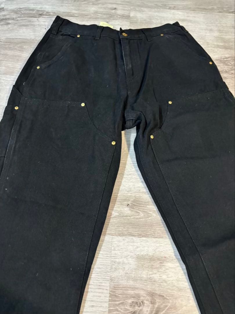 Carhartt B01 ブラック ダブルニー USA製#421