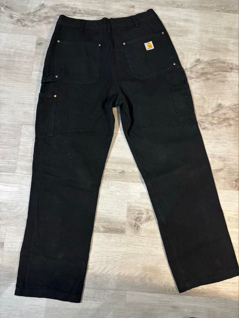 Carhartt B01 ブラック ダブルニー USA製#421