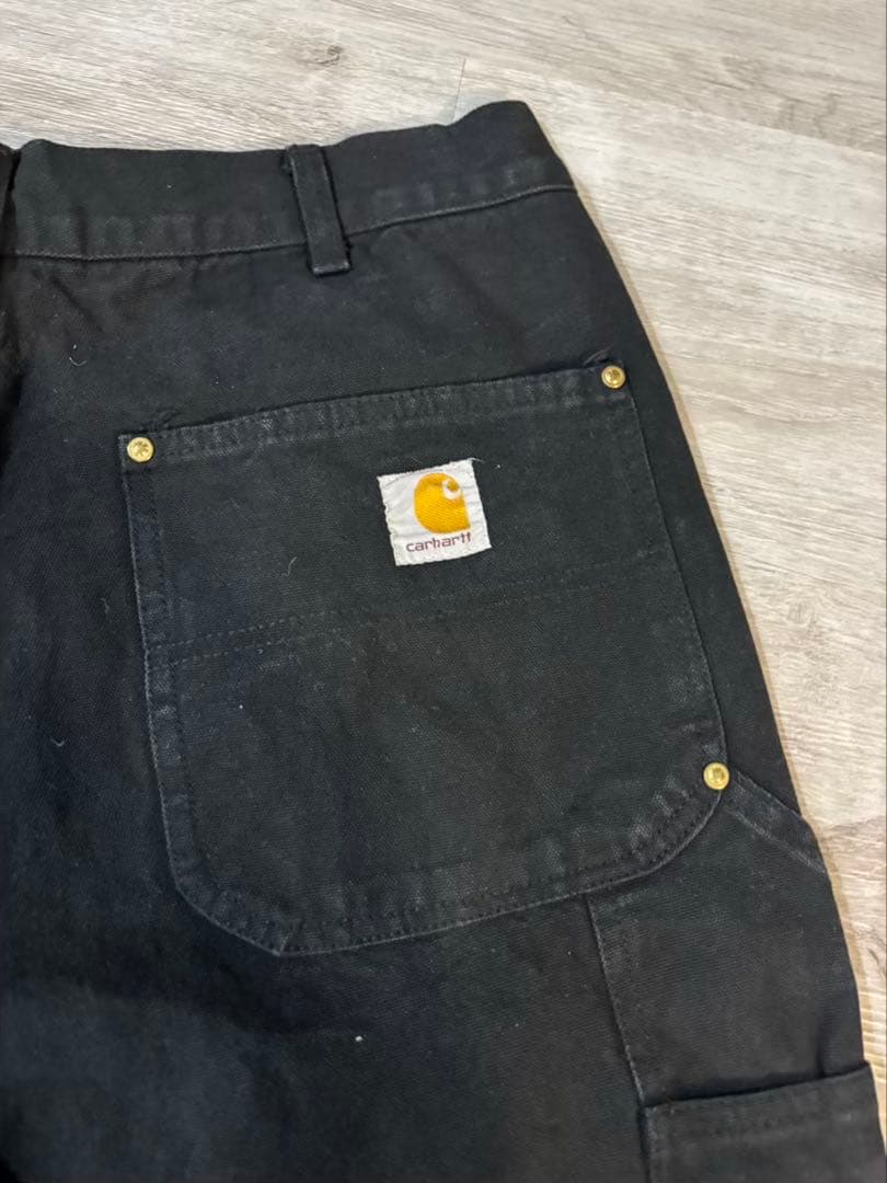 Carhartt B01 ブラック ダブルニー USA製#421