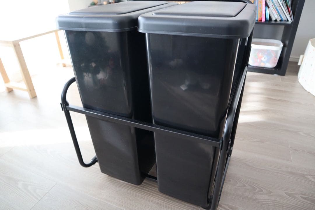 ★ともとも★【新品未使用】ニトリ GRダストワゴン　ゴミ箱×2付属