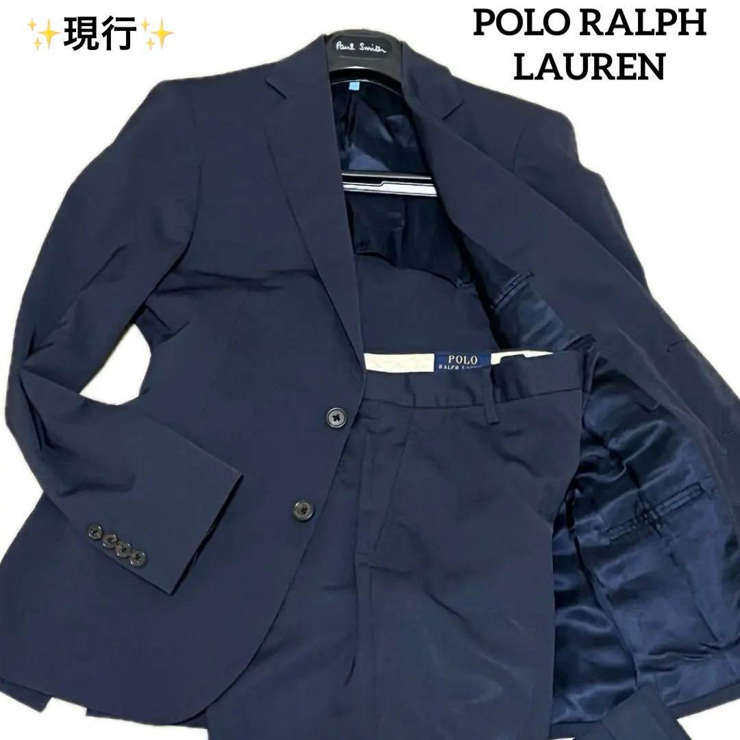 ✨現行モデル✨ POLO RALPH LAUREN スーツ ネイビー 光沢感 S