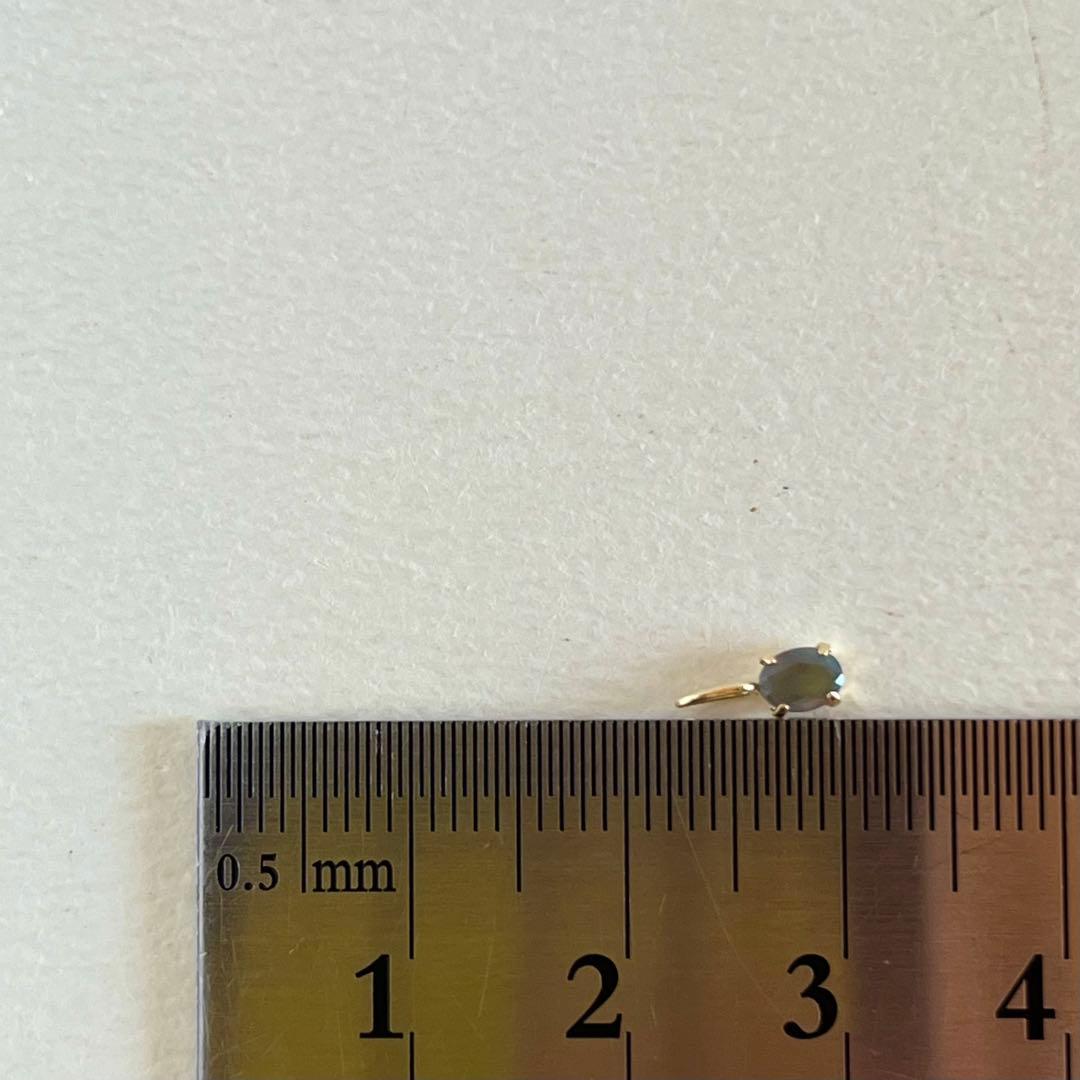 K18 天然石アレキサンドライトoval希少　レア　ペンダントトップ18金 2