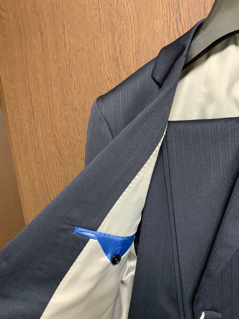 AB4新品未使用！快適ウォッシャブルストレッチスーツ！定番ネイビー！小訳！秋冬春