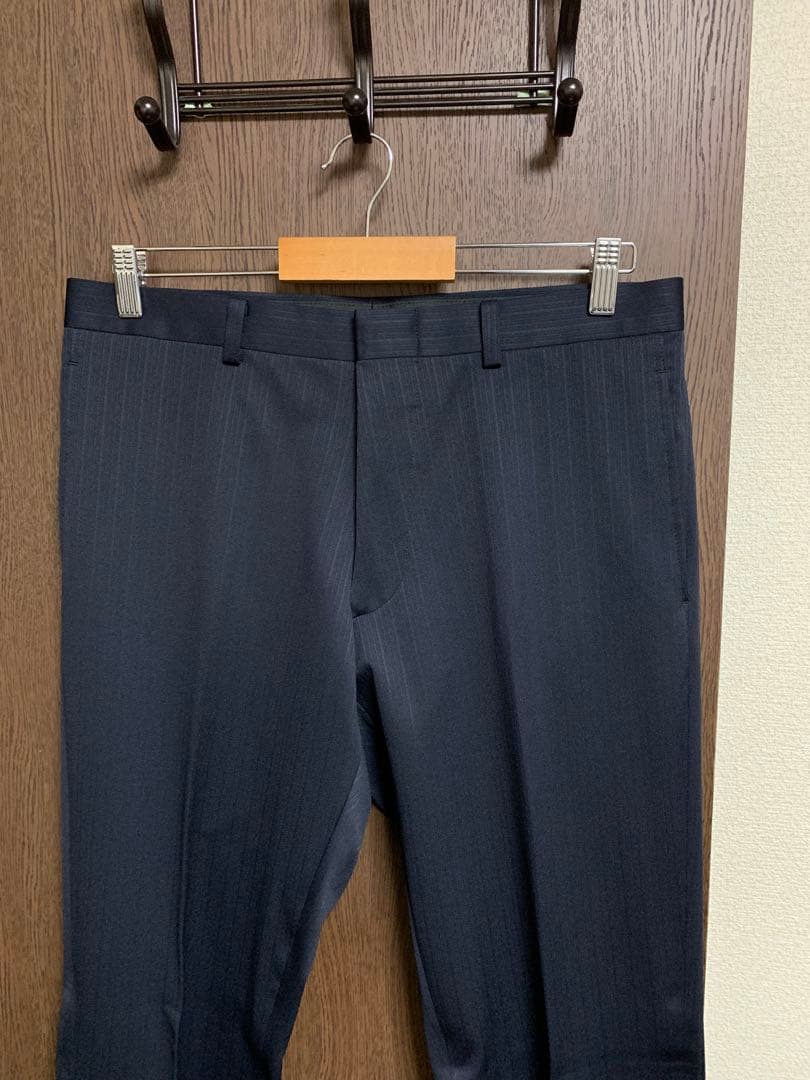 AB4新品未使用！快適ウォッシャブルストレッチスーツ！定番ネイビー！小訳！秋冬春