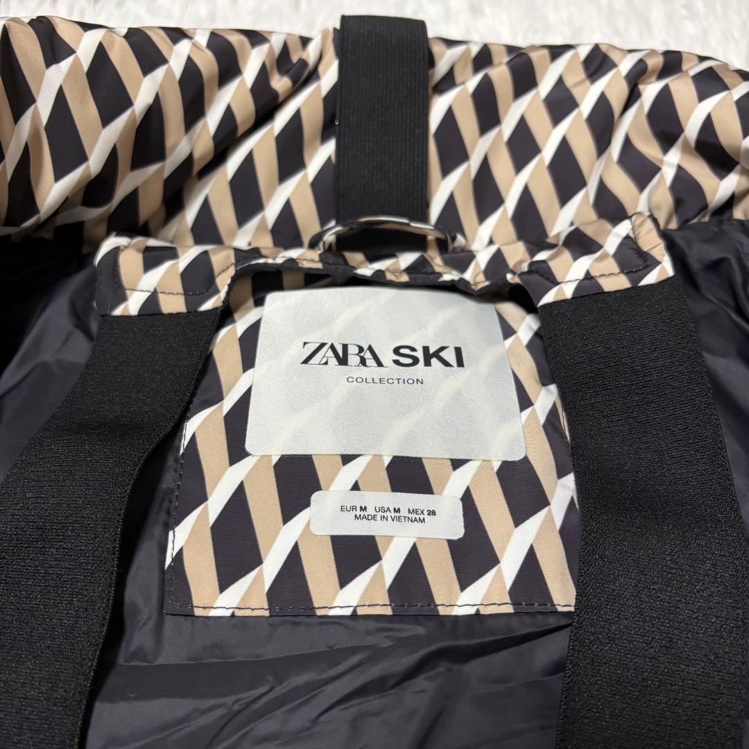 最新作 ZARA ski ザラスキー ジャケット 総柄 ベルト ダウン reco