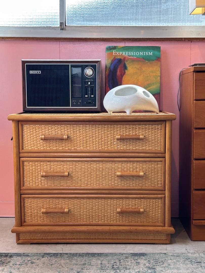 ラタン3段チェスト【monoroom町田】