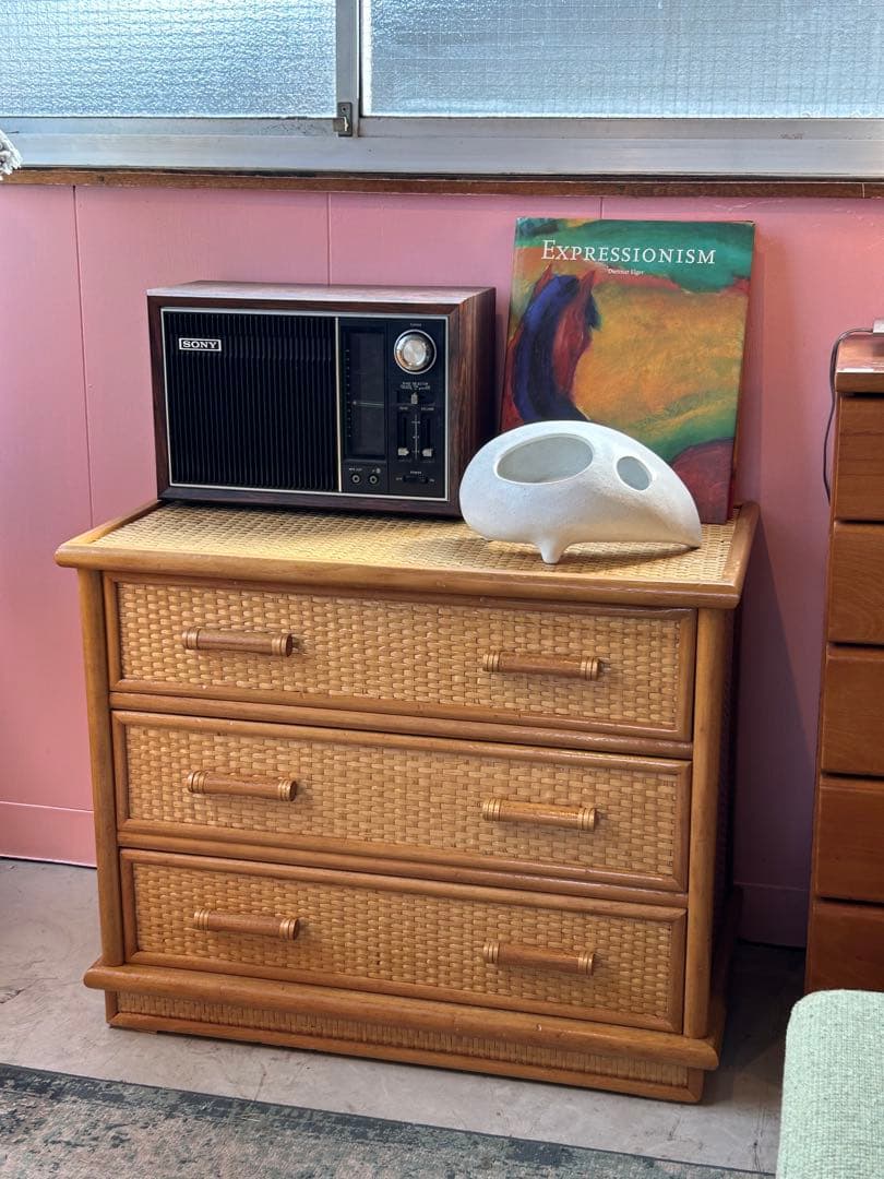 ラタン3段チェスト【monoroom町田】