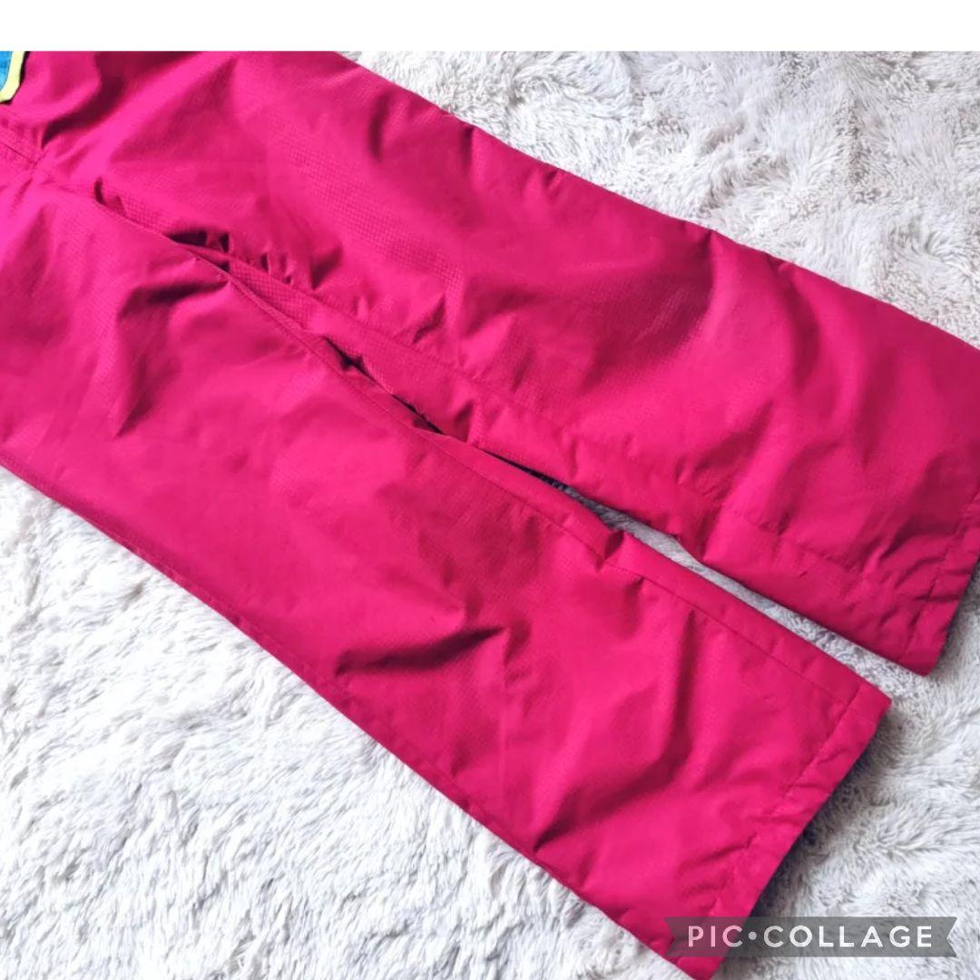 美品　Phenix　スキーウェア　女の子150 140　雪結晶ブルー×ピンク上下