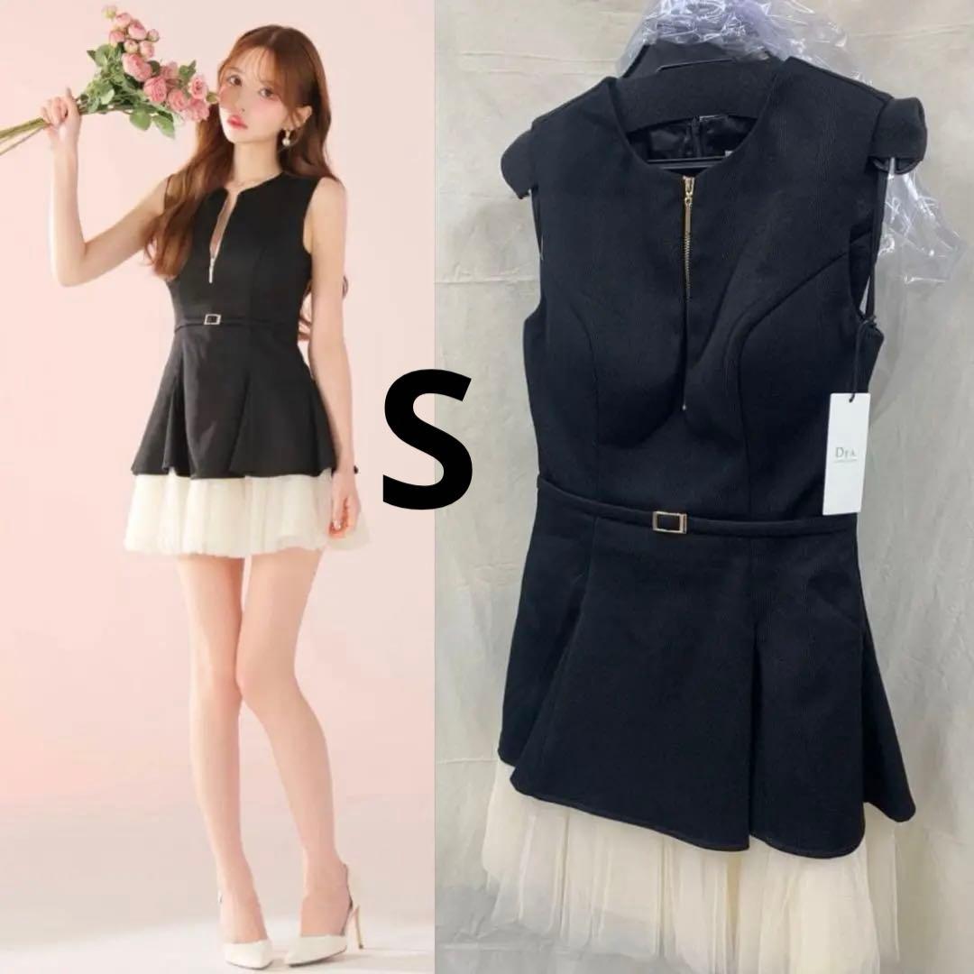 Sブラック　3444 ブリエ　ディアバイローブドフルールグロッシー　キャバドレス