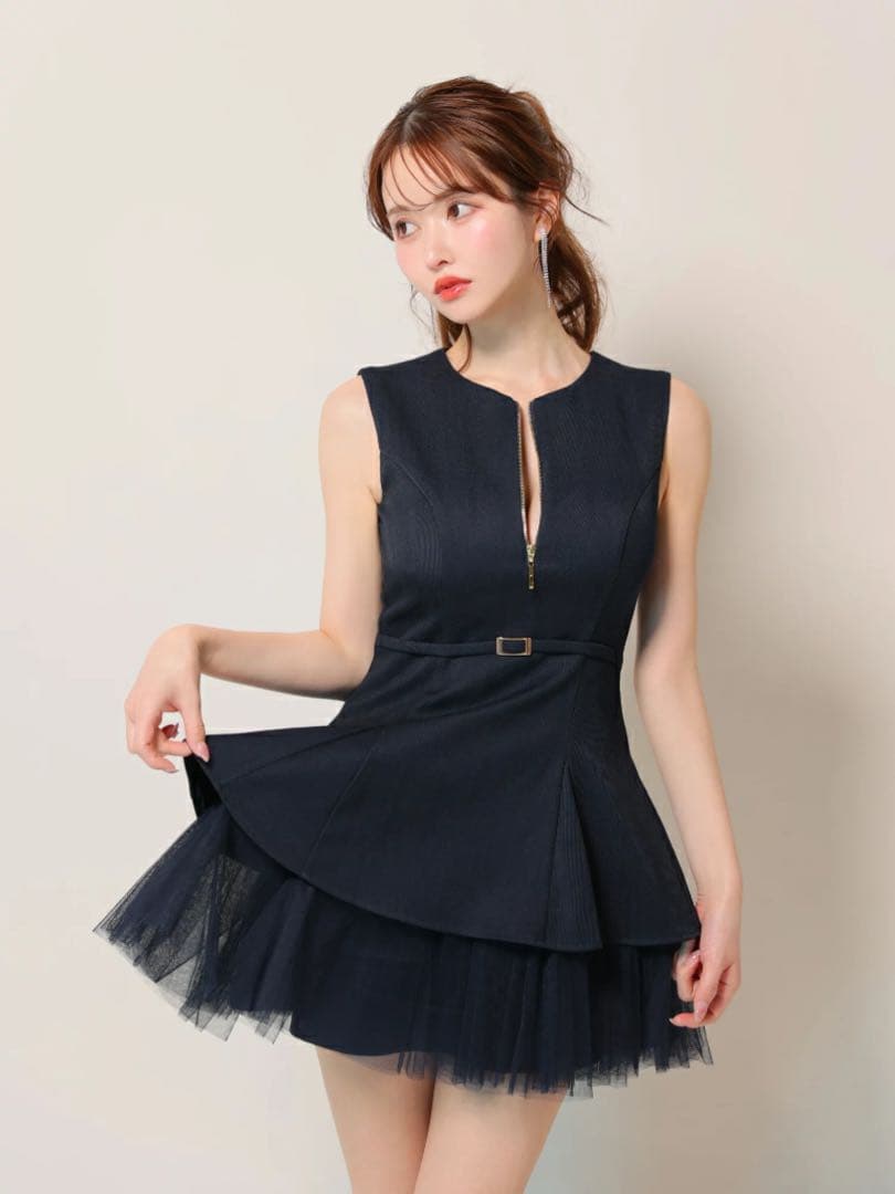 Sブラック　3444 ブリエ　ディアバイローブドフルールグロッシー　キャバドレス