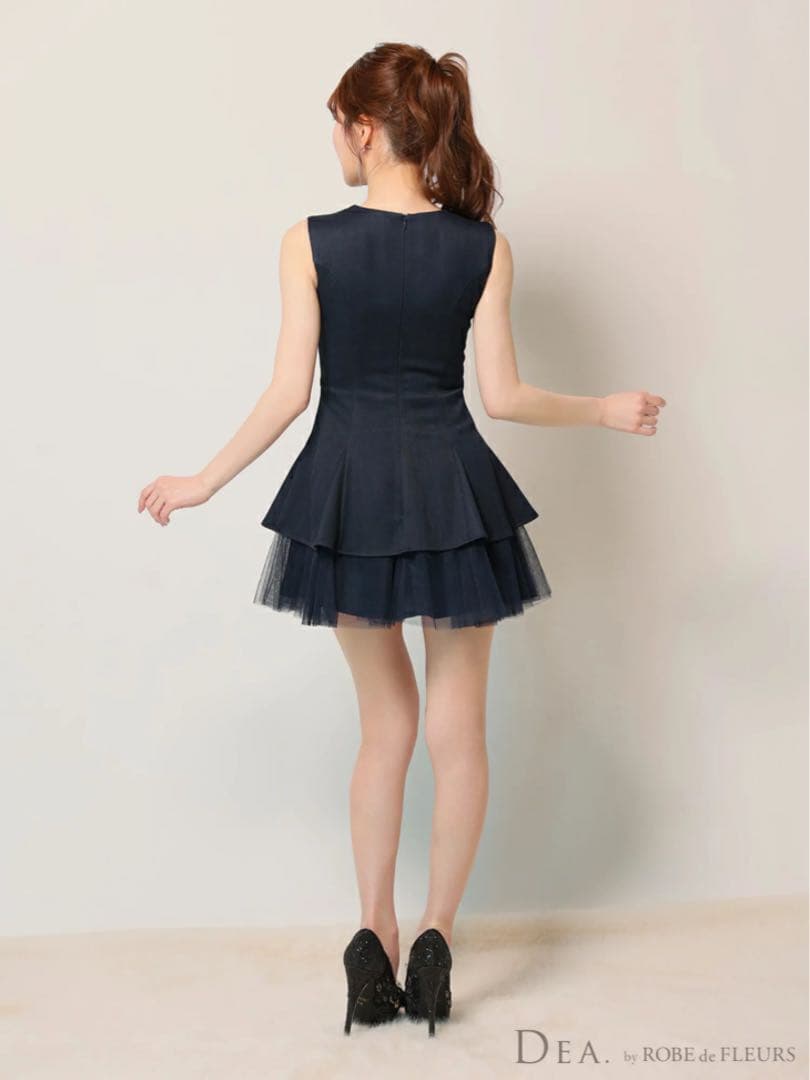 Sブラック　3444 ブリエ　ディアバイローブドフルールグロッシー　キャバドレス