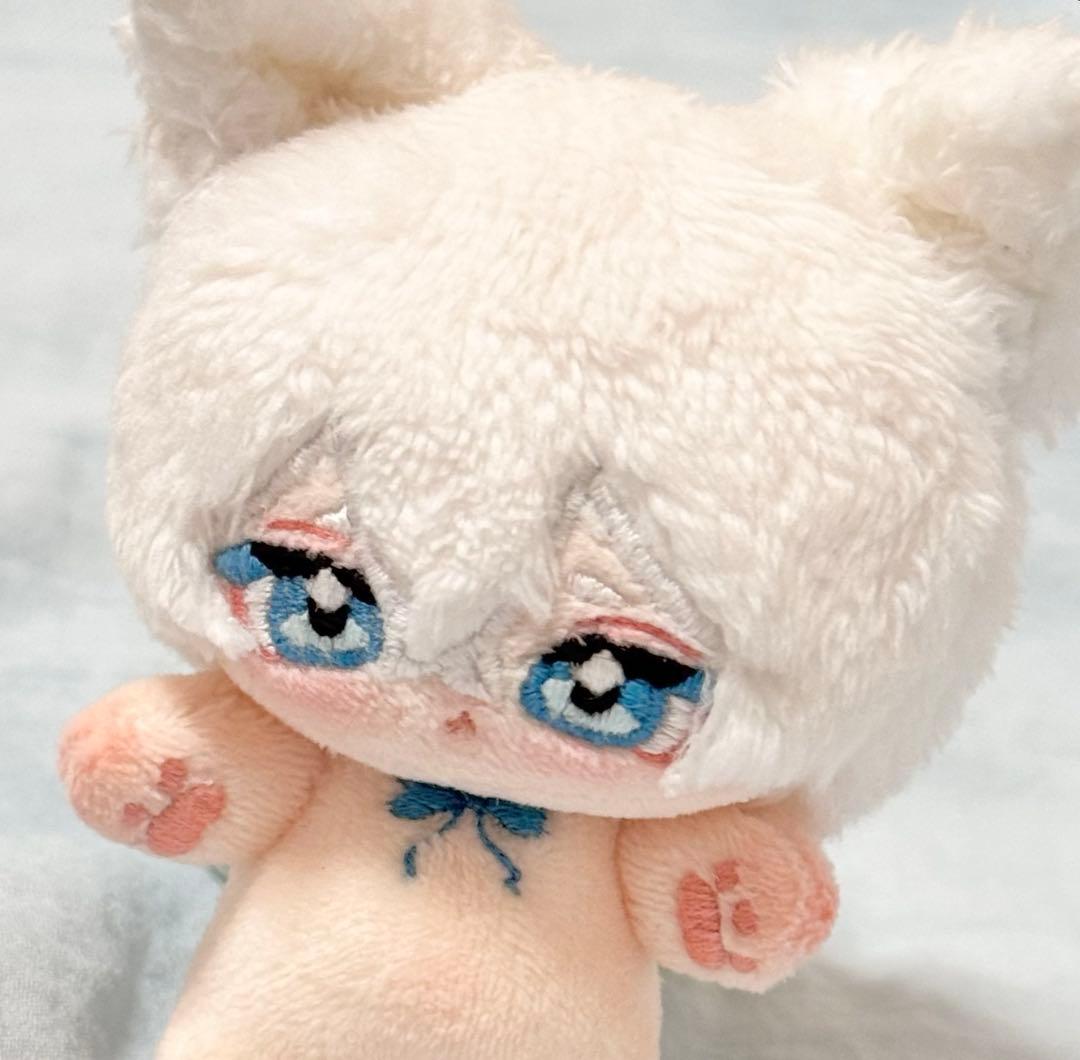 白猫 骨あり 自作ぬい 約10cm 無属性