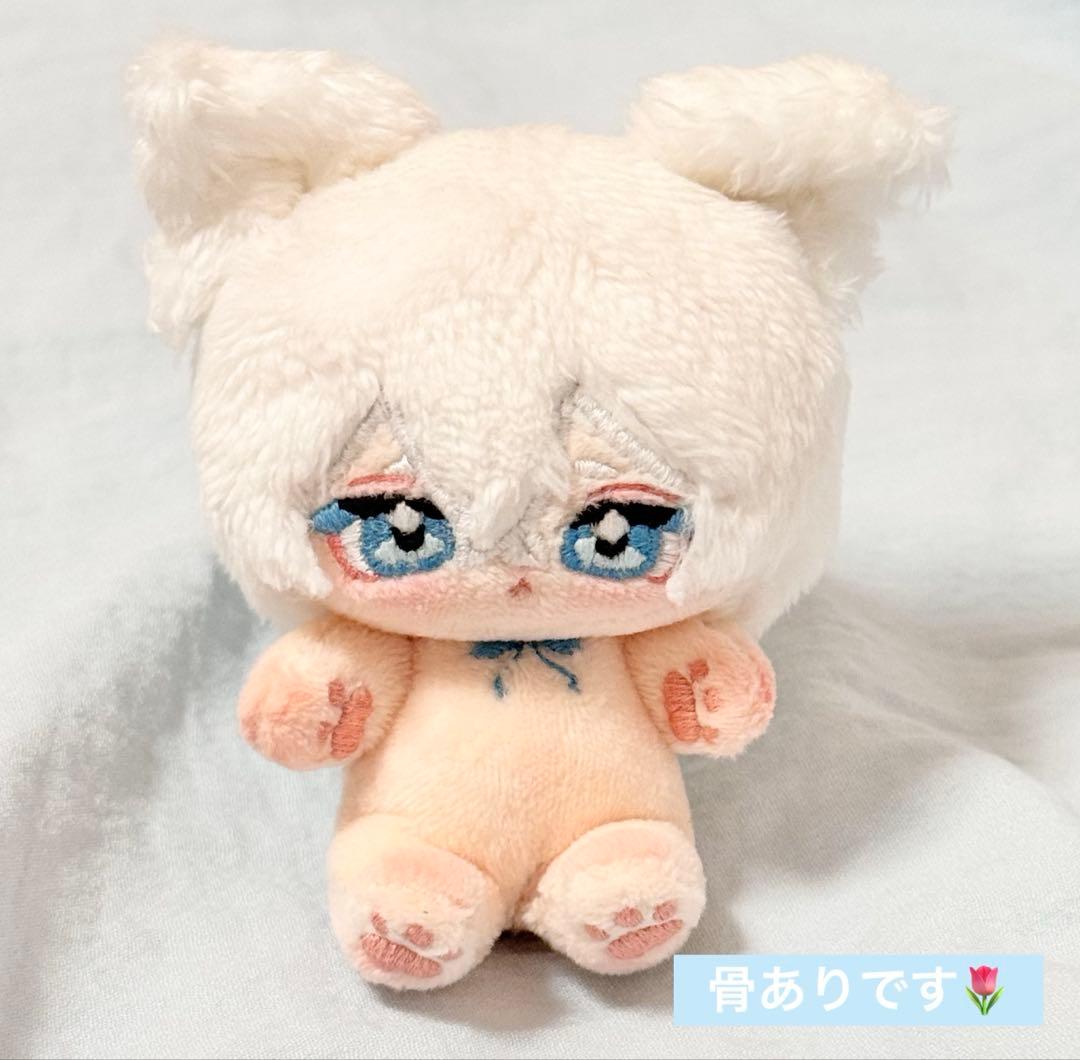 白猫 骨あり 自作ぬい 約10cm 無属性