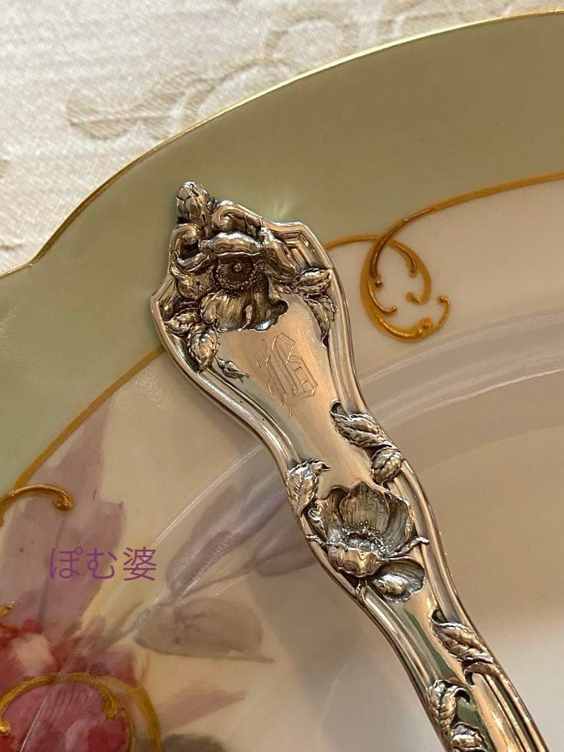 【リード＆バートン】純銀 スターリング／ナイフ＆フォーク １組／Intaglio