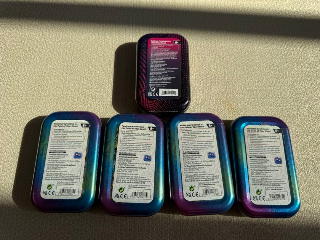 英語版 ポケモンカード Mini Tin 5個