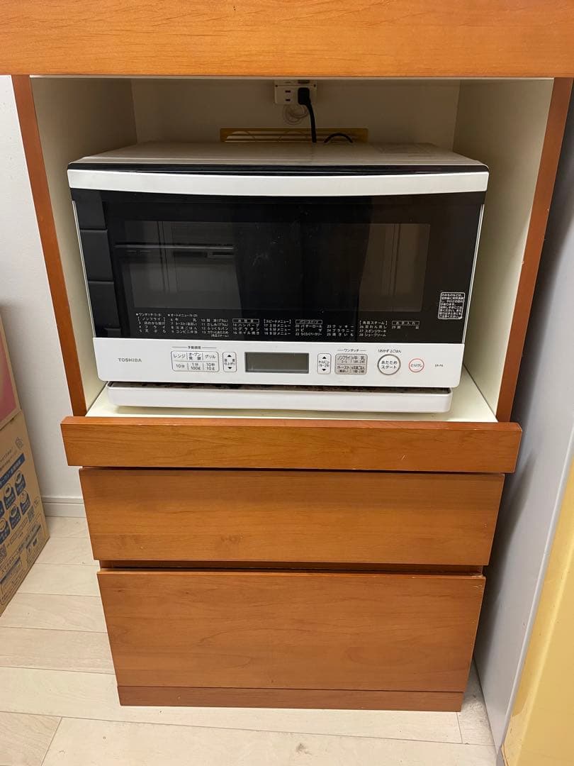 食器棚　キッチン収納　キッチンラック　収納棚　 レンジ台