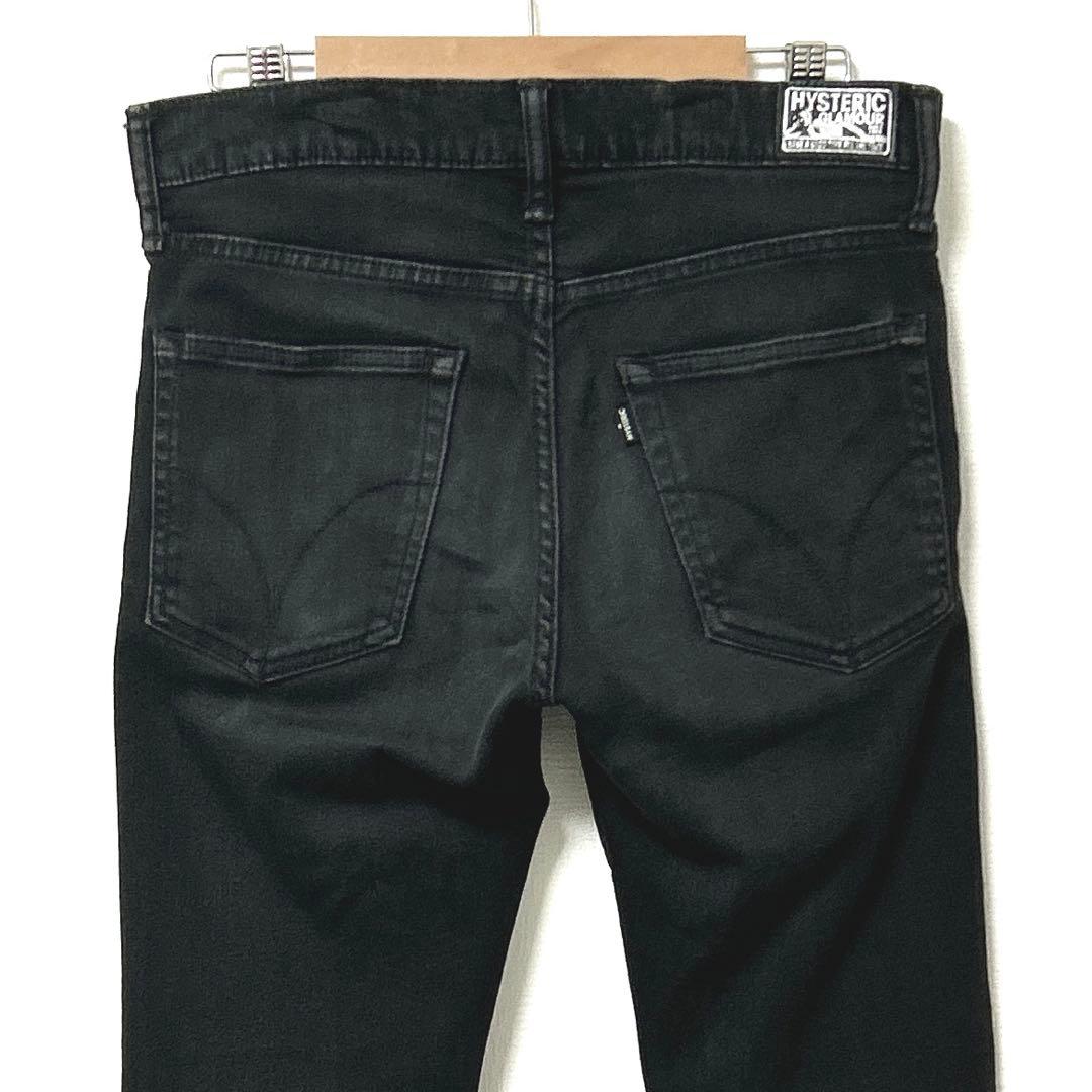 HYSTERIC GLAMOUR　リメイクスリムパンツ　ストレッチダメージデニム