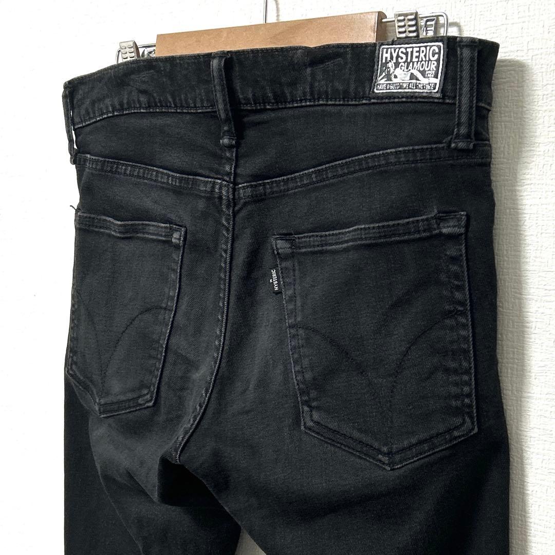 HYSTERIC GLAMOUR　リメイクスリムパンツ　ストレッチダメージデニム