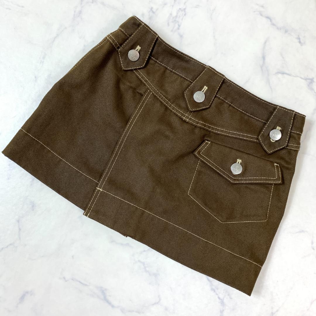 LA7192 ヴィヴィアンウエストウッドレッドレーベル ミニスカート 茶色 1