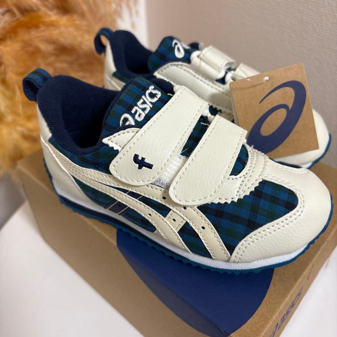 Tomoファミリアasics ネイビー/ホワイト スニーカー ベルクロ