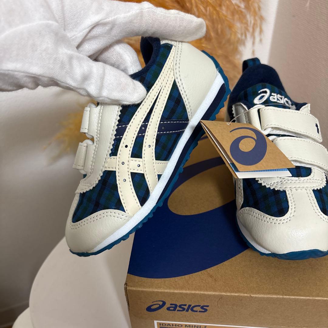 Tomoファミリアasics ネイビー/ホワイト スニーカー ベルクロ
