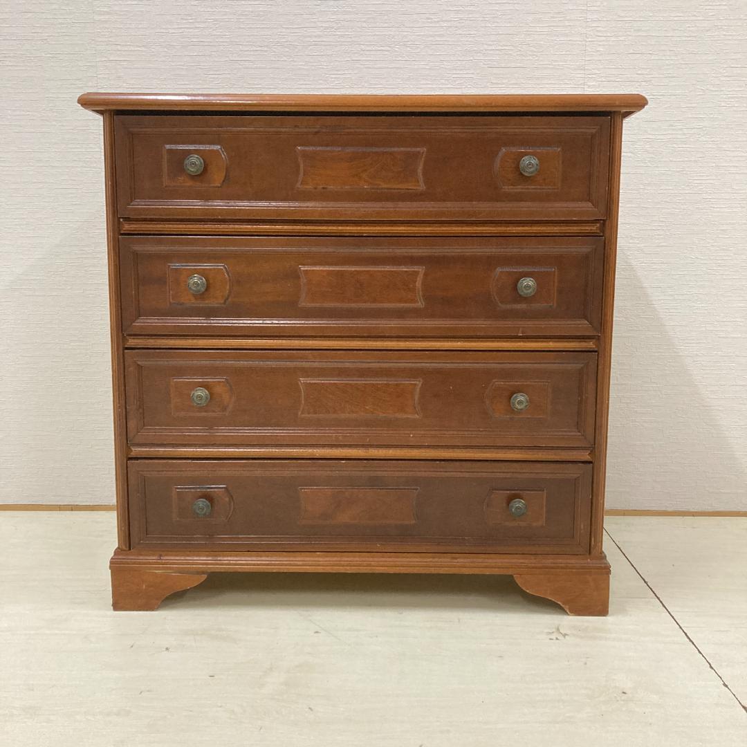 イギリス　アンティーク　４段チェスト　タンス　収納