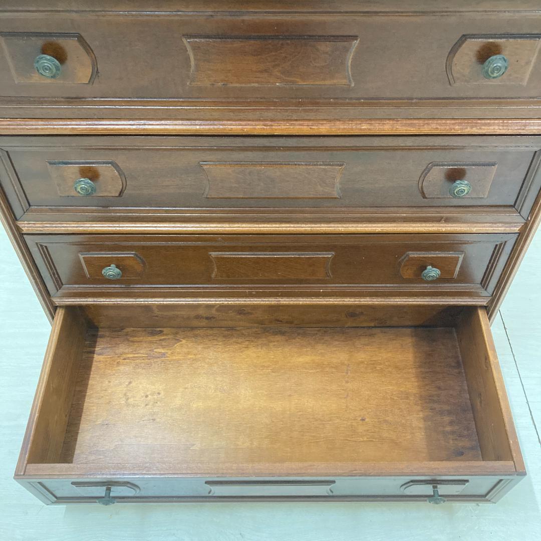 イギリス　アンティーク　４段チェスト　タンス　収納