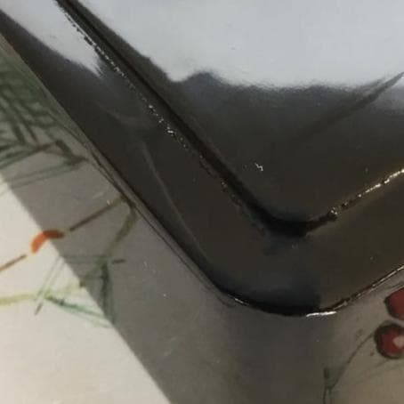 Aki214重箱 おせち ４段重 木製漆塗 黒 5.5寸内朱17cm ④