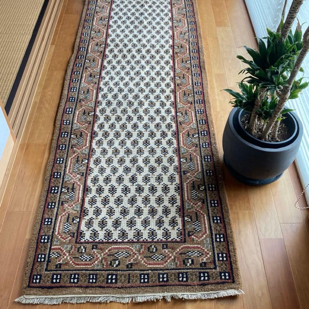 ヴィンテージラグ　トライバルラグ　インド　ランナー