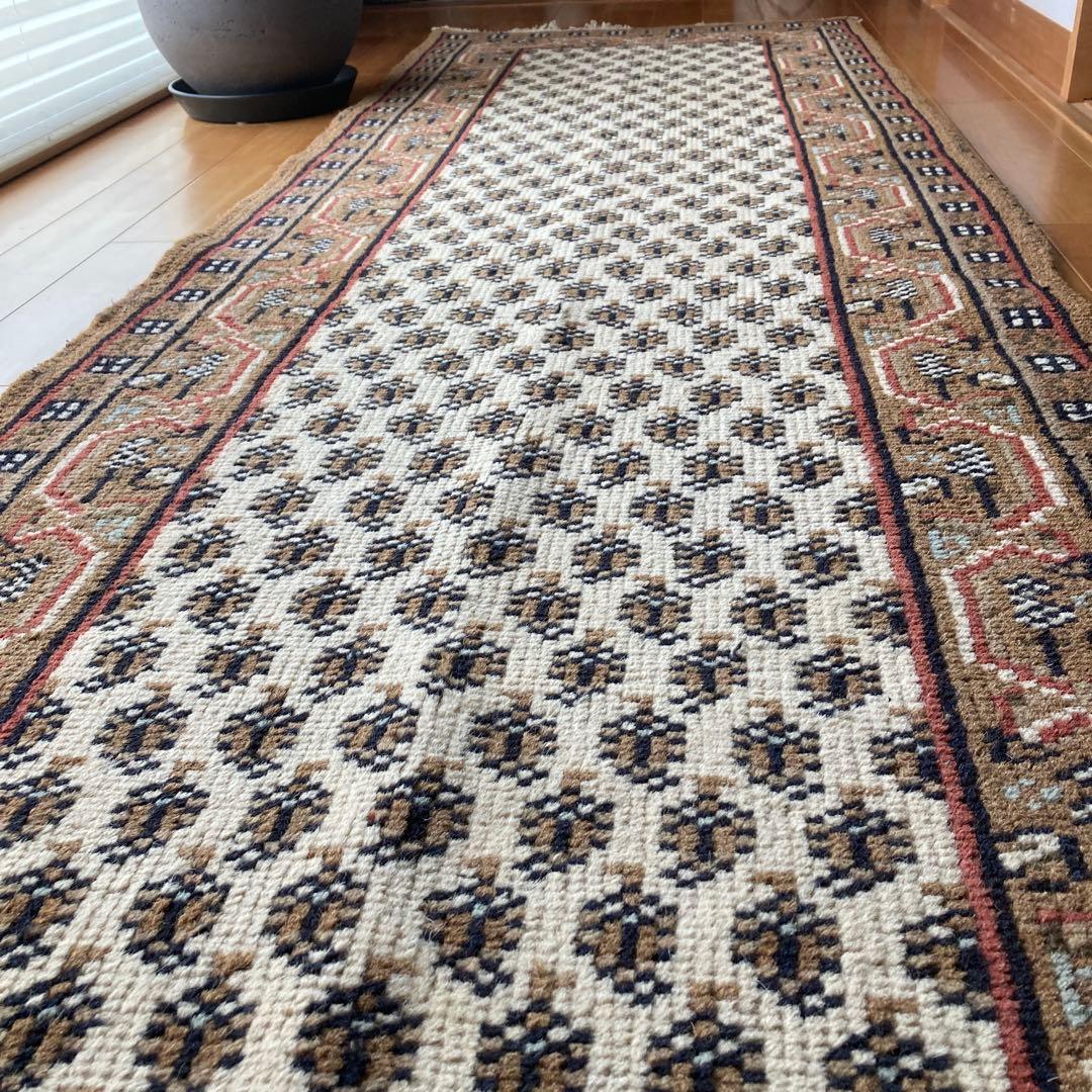 ヴィンテージラグ　トライバルラグ　インド　ランナー