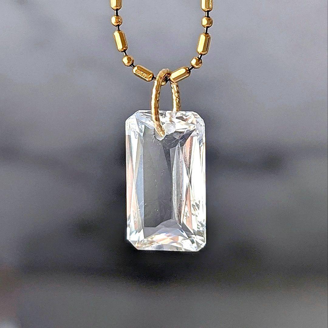 ♢N♢K18 モルガナイト 3.23ct ネックレスチャーム