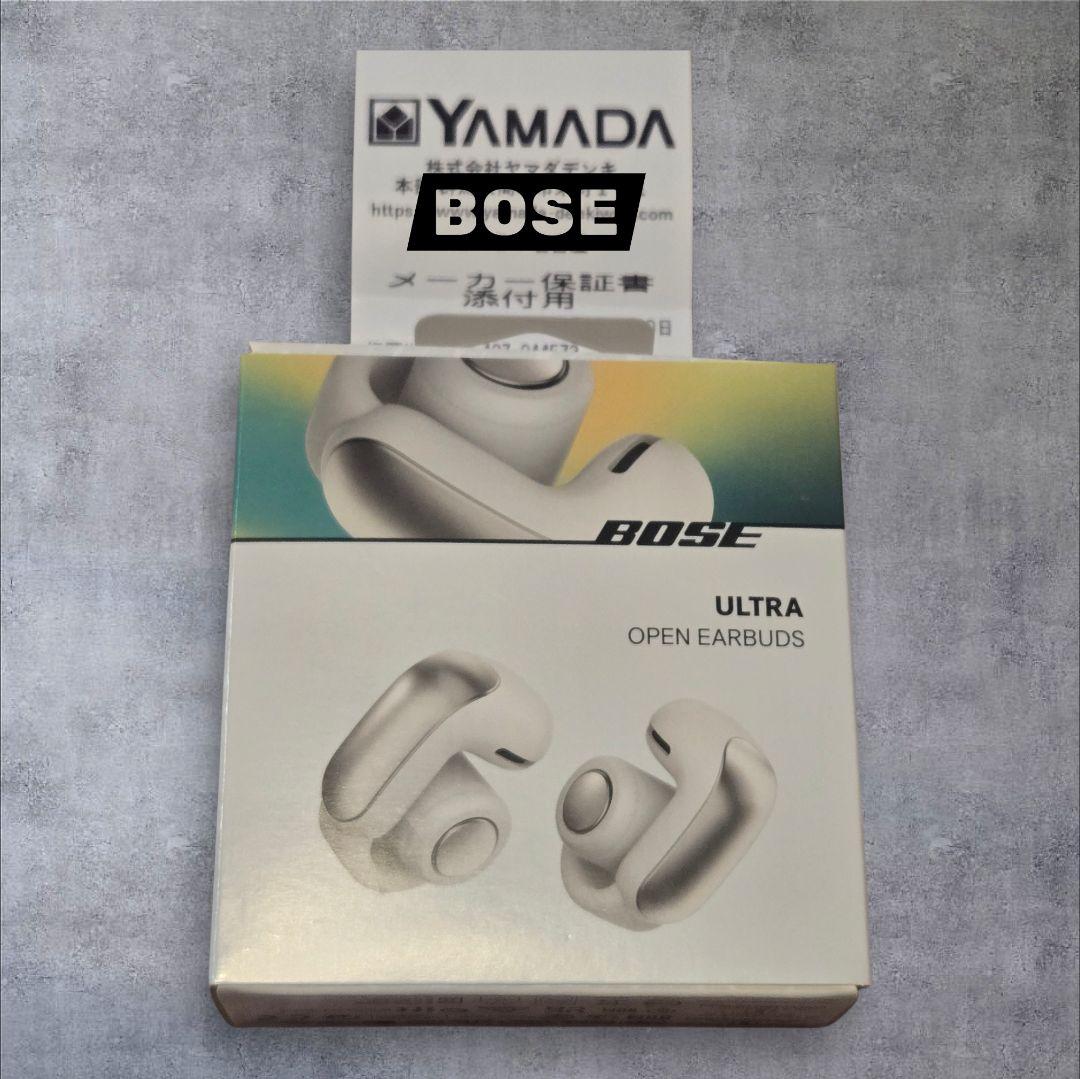 ✴︎新品未開封 BOSE Ultra Open Earbuds ホワイト 保証書