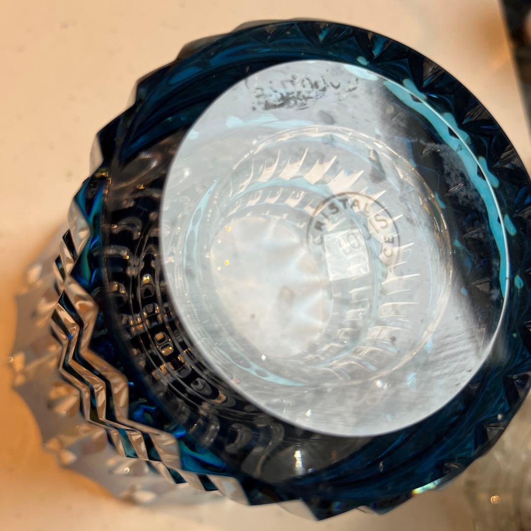 値下げ中Saint Louis フランス製　クリスタルガラス 花瓶 アンティーク