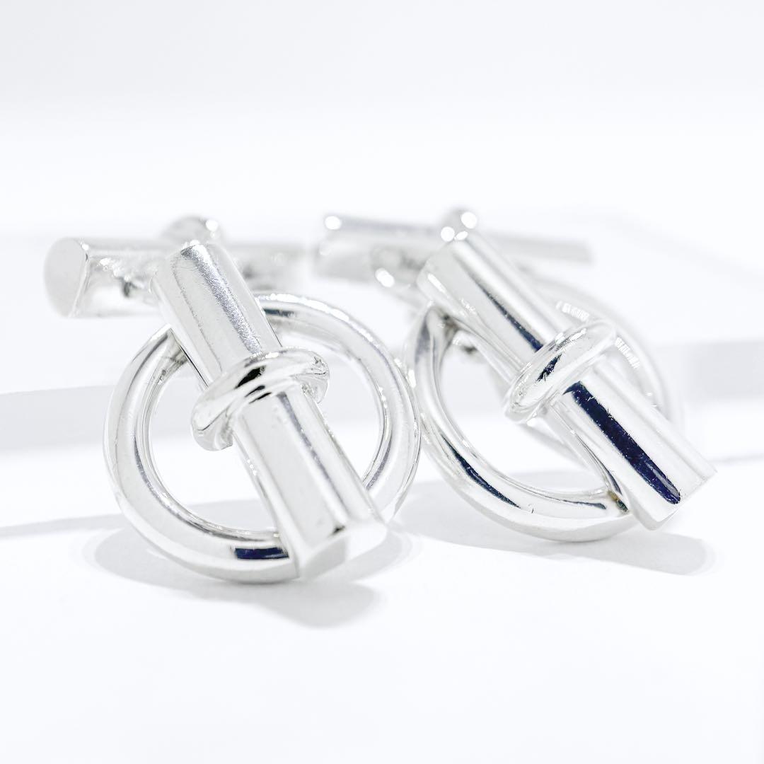 ⚪︎HERMES エルメス シェーヌダンクル カフス カフリンクス シルバー925