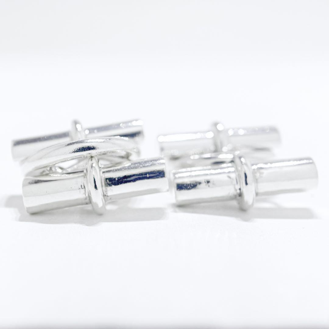 ⚪︎HERMES エルメス シェーヌダンクル カフス カフリンクス シルバー925