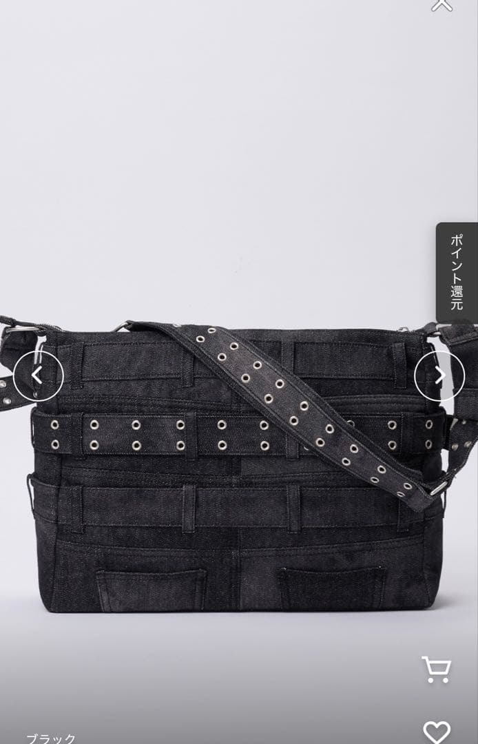 GRANCYグランシークレイジーレイヤードデニムパンツデザインショルダーバッグ