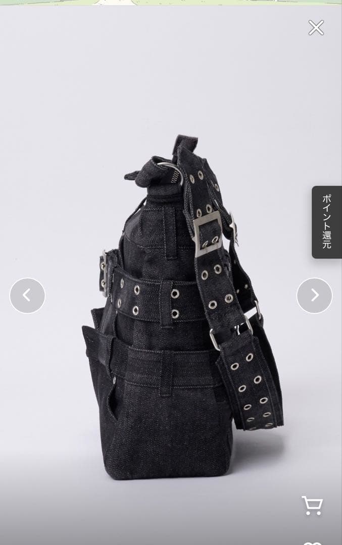 GRANCYグランシークレイジーレイヤードデニムパンツデザインショルダーバッグ