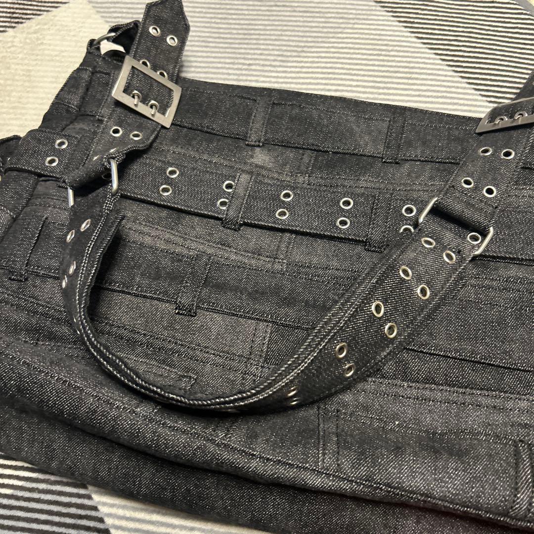 GRANCYグランシークレイジーレイヤードデニムパンツデザインショルダーバッグ