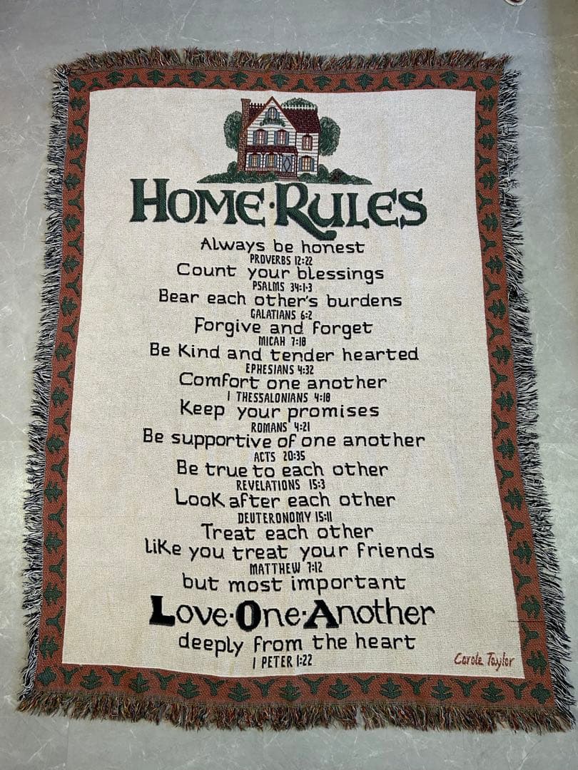 90s メッセージ ラグ ブランケット 毛布 マット usa お洒落 インテリア