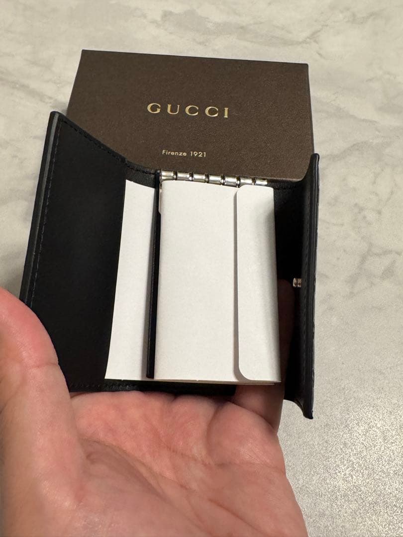 新品未使用　GUCCI ブラックレザーキーケース