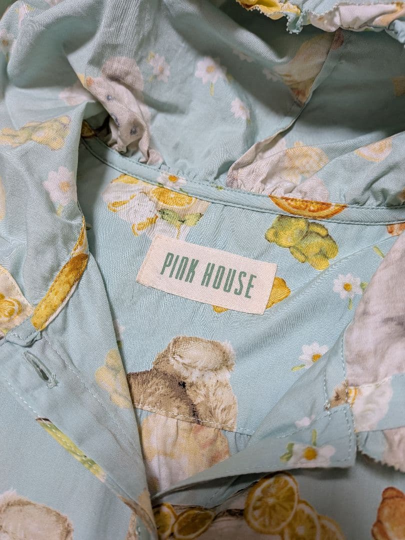 お値下ピンクハウス2024年ハニーレモンテディ　スカートとブラウスセット　ミント