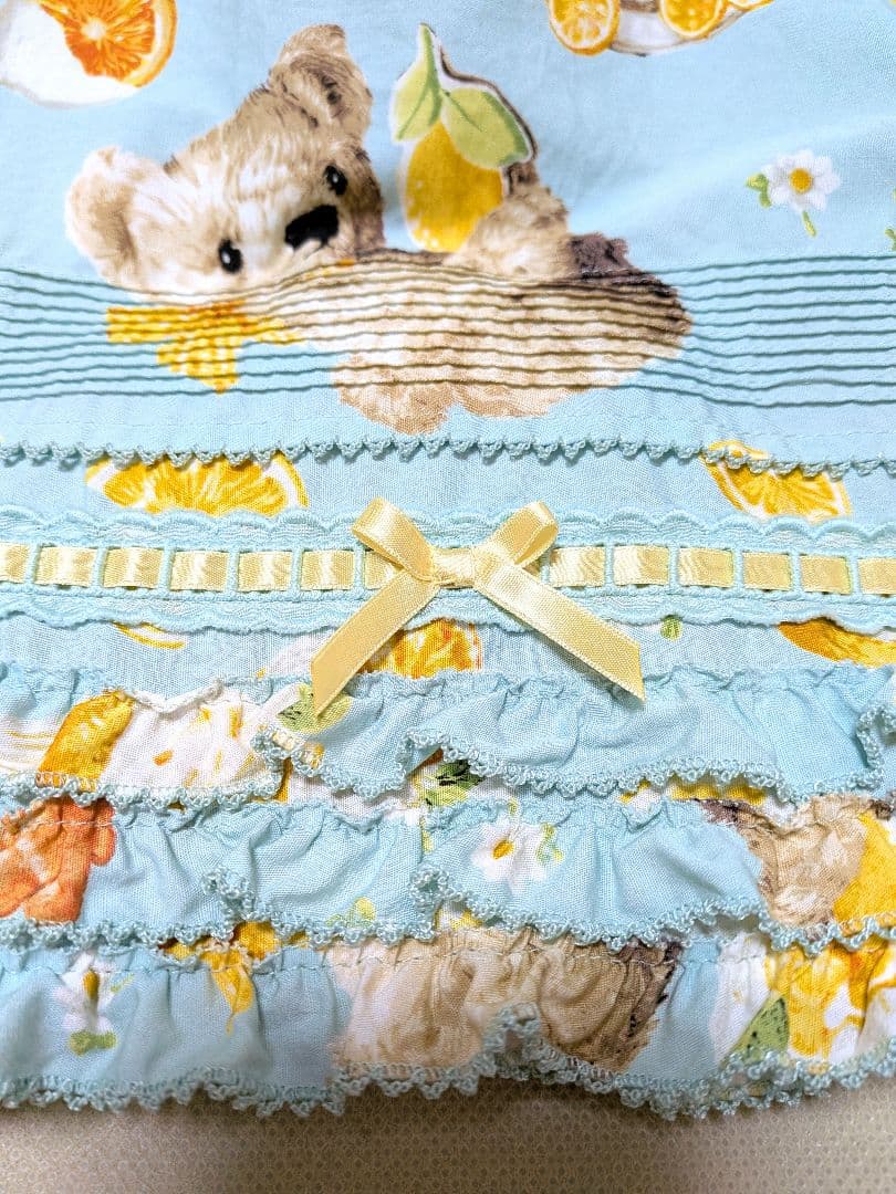 お値下ピンクハウス2024年ハニーレモンテディ　スカートとブラウスセット　ミント