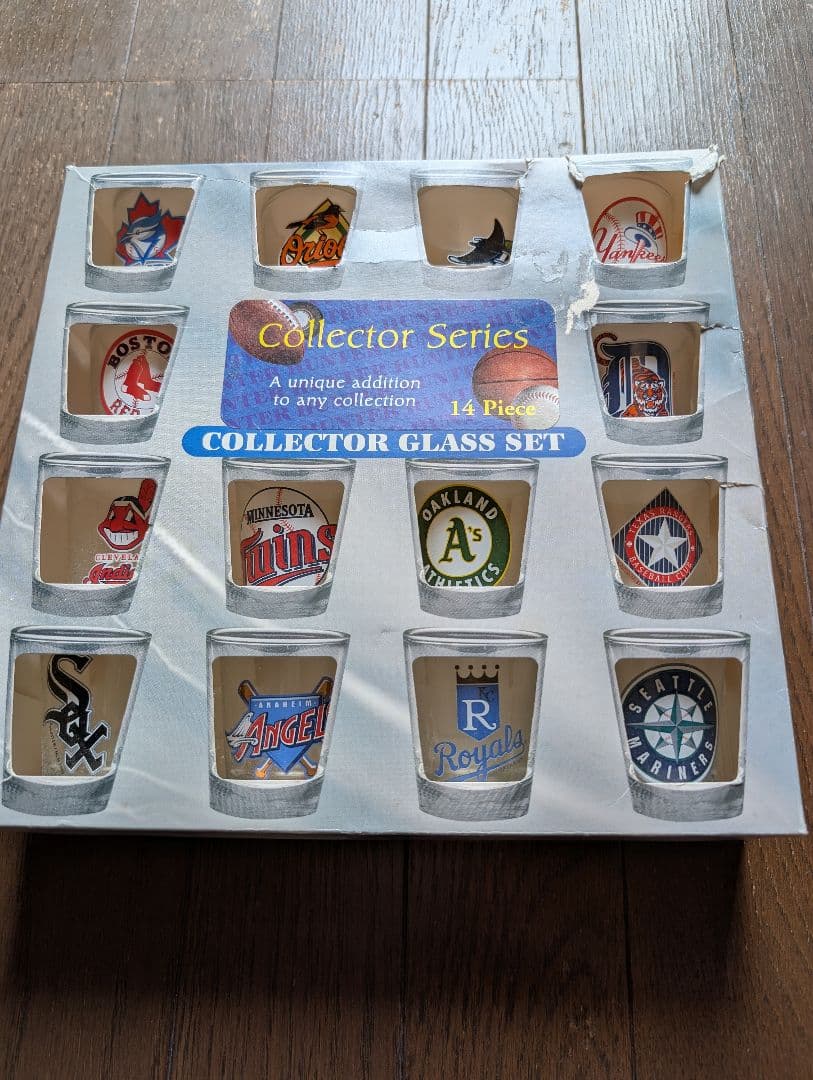 MLBチームロゴ☆グラス14個セット