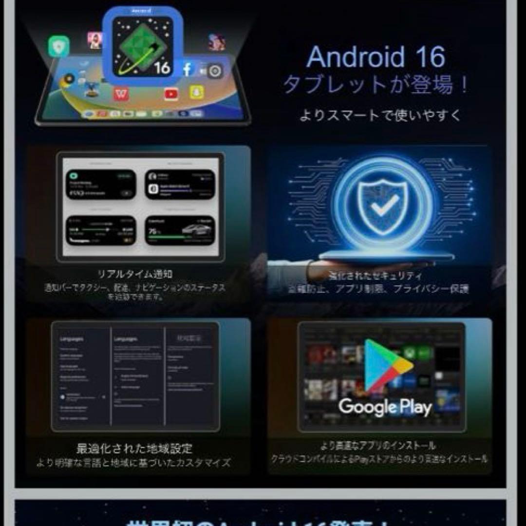 Android16 11インチ24GB+128GB＋2TB 8000mAh