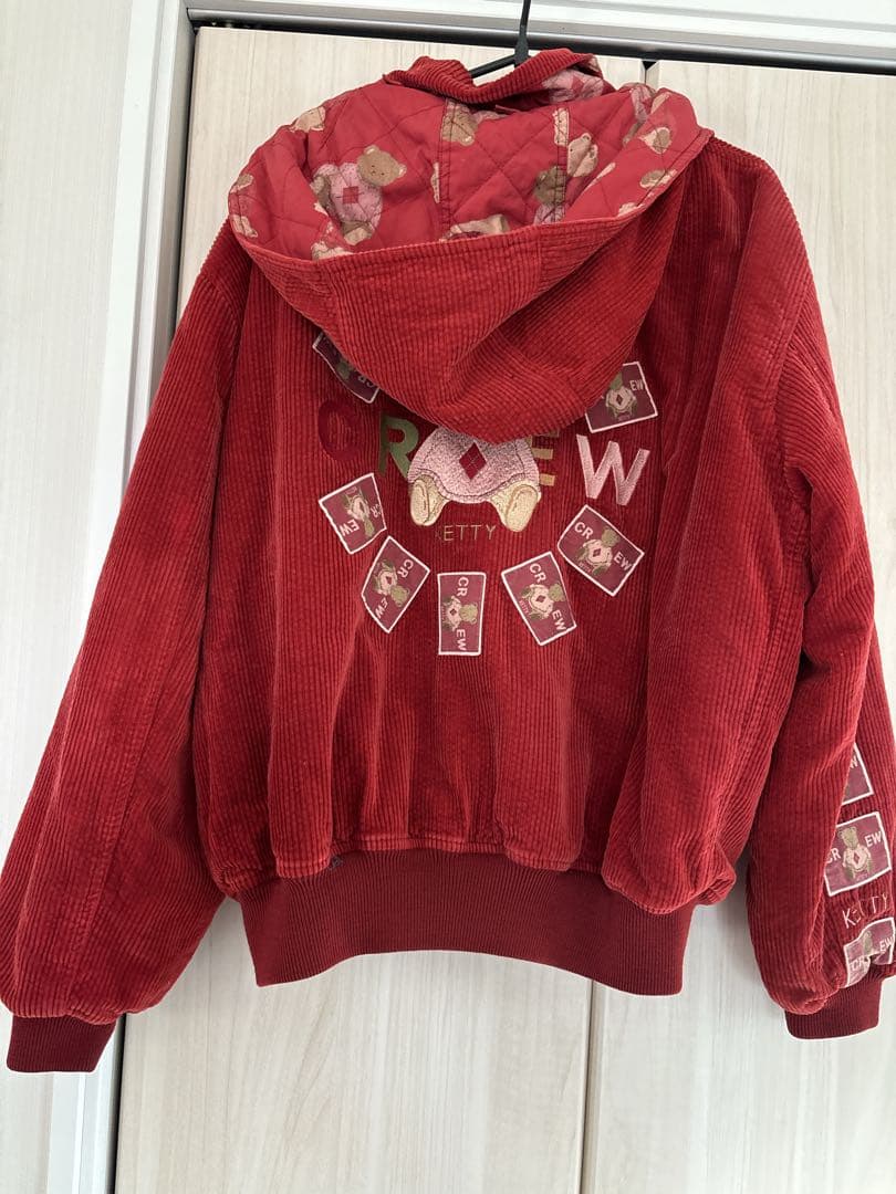 くま 赤 コーデュロイ ブルゾン パーカー アウター KETTY ケティ 希少
